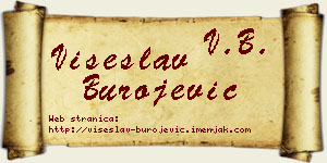 Višeslav Burojević vizit kartica